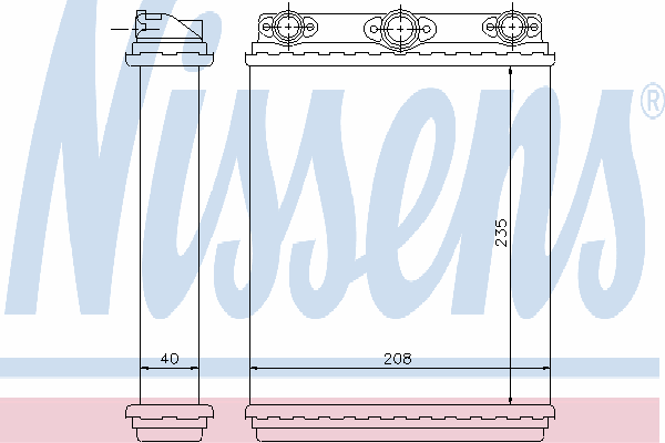 72016 Nissens radiador de forno (de aquecedor)