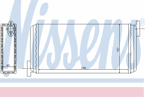 72002 Nissens radiador de forno (de aquecedor)