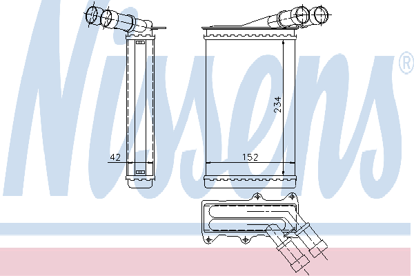 71156 Nissens radiador de forno (de aquecedor)