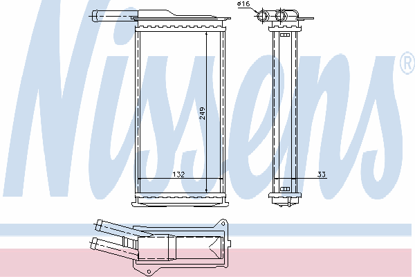 71751 Nissens radiador de forno (de aquecedor)