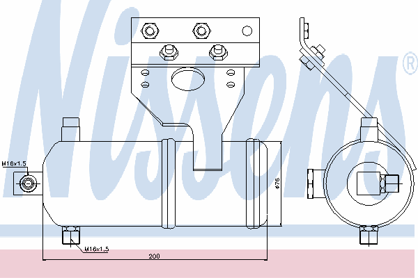 95361 Nissens tanque de recepção do secador de aparelho de ar condicionado