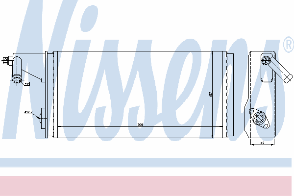 71808 Nissens radiador de forno (de aquecedor)