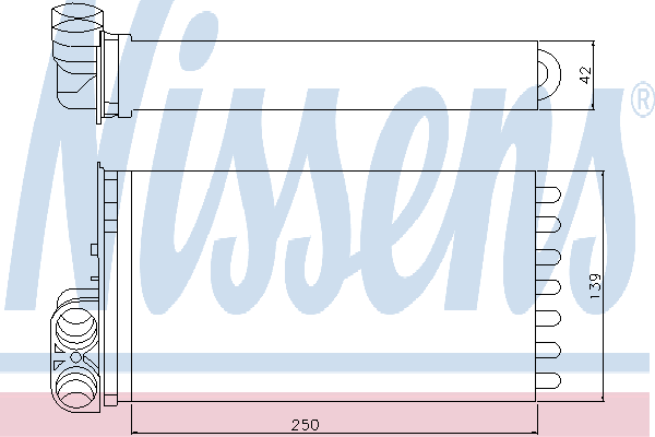 71154 Nissens radiador de forno (de aquecedor)