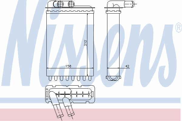 Radiador de forno (de aquecedor) 73393 Nissens