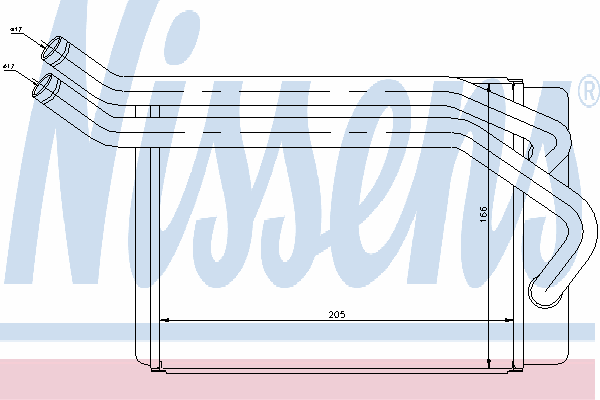 77614 Nissens radiador de forno (de aquecedor)