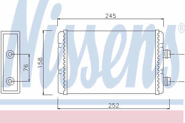 71451 Nissens radiador de forno (de aquecedor)