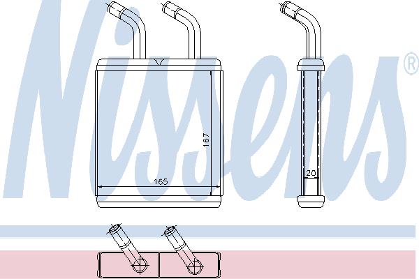 77514 Nissens radiador de forno (de aquecedor)