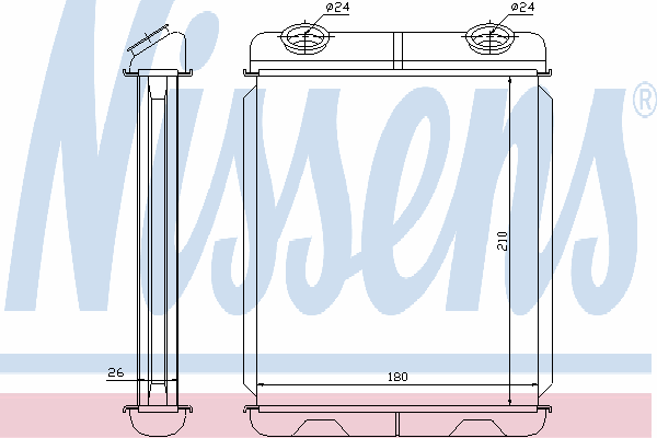 73341 Nissens radiador de forno (de aquecedor)