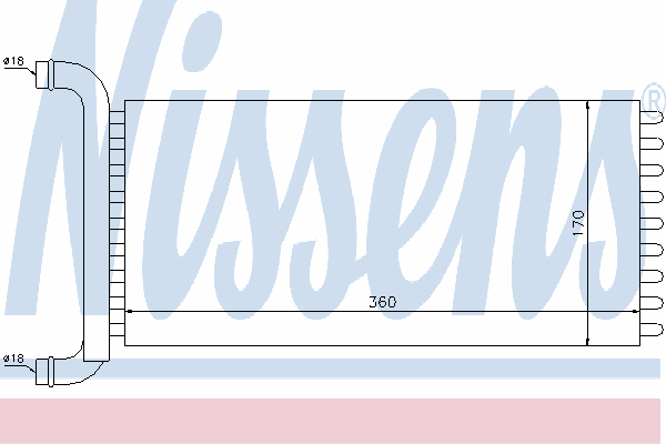 72041 Nissens radiador de forno (de aquecedor)