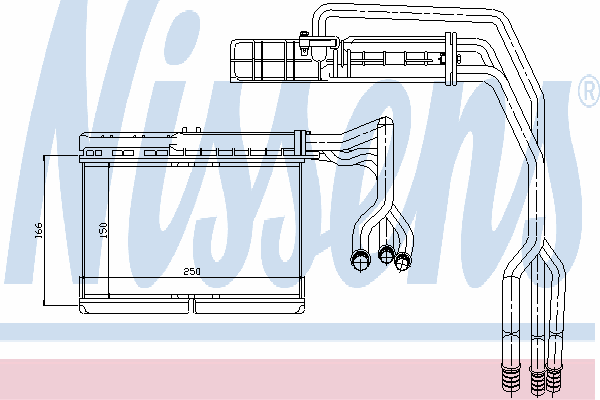 70506 Nissens radiador de forno (de aquecedor)