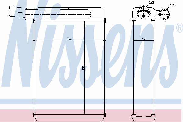 77601 Nissens radiador de forno (de aquecedor)