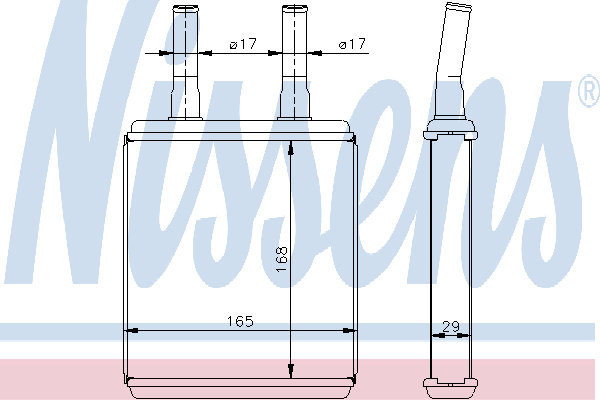 77604 Nissens radiador de forno (de aquecedor)