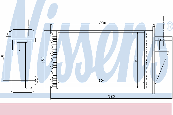 71444 Nissens radiador de forno (de aquecedor)