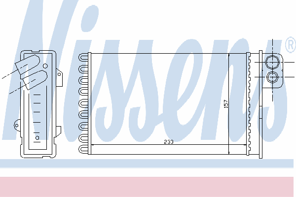 71152 Nissens radiador de forno (de aquecedor)