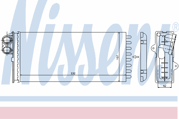 73375 Nissens radiador de forno (de aquecedor)