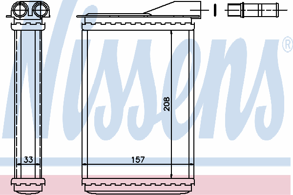 73373 Nissens radiador de forno (de aquecedor)