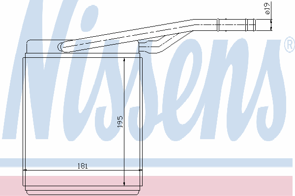 71747 Nissens radiador de forno (de aquecedor)