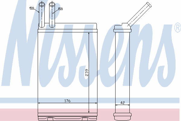 73642 Nissens radiador de forno (de aquecedor)