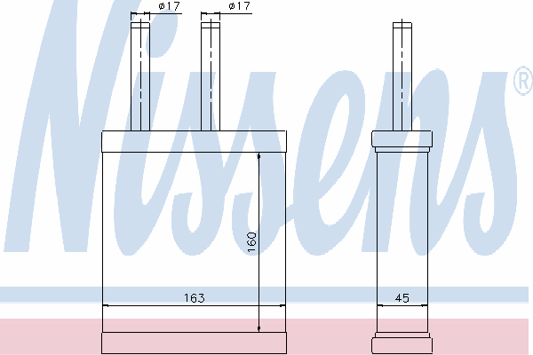 77519 Nissens radiador de forno (de aquecedor)