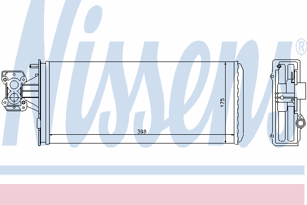 71804 Nissens radiador de forno (de aquecedor)