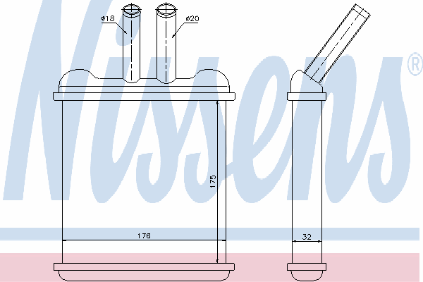 76502 Nissens radiador de forno (de aquecedor)