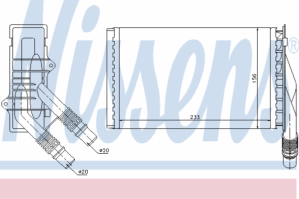 72985 Nissens radiador de forno (de aquecedor)