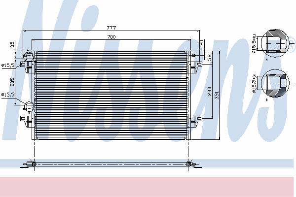 94856 Nissens radiador de aparelho de ar condicionado