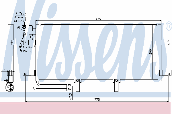 94834 Nissens radiador de aparelho de ar condicionado