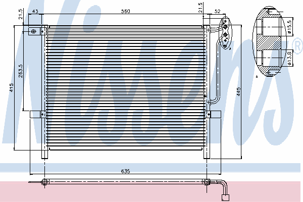 94894 Nissens radiador de aparelho de ar condicionado