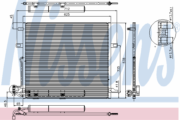 94897 Nissens radiador de aparelho de ar condicionado