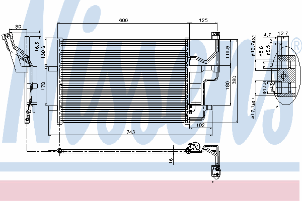 94902 Nissens radiador de aparelho de ar condicionado