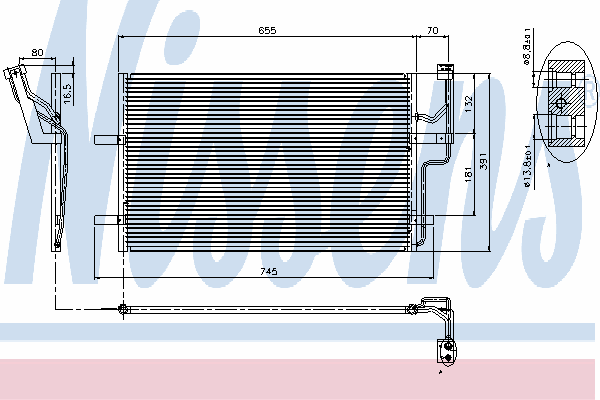 94901 Nissens radiador de aparelho de ar condicionado