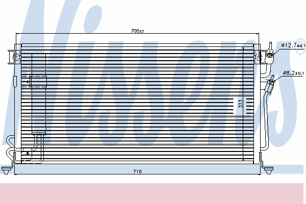 94748 Nissens radiador de aparelho de ar condicionado