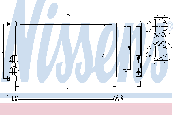 94744 Nissens radiador de aparelho de ar condicionado