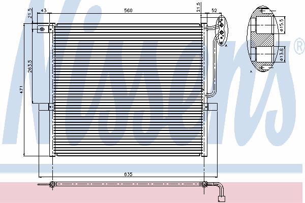 94761 Nissens radiador de aparelho de ar condicionado