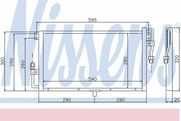 Radiador de aparelho de ar condicionado para Opel Frontera (5MWL4)