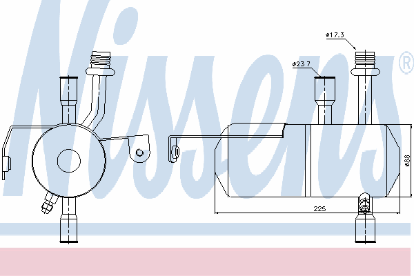 95353 Nissens tanque de recepção do secador de aparelho de ar condicionado