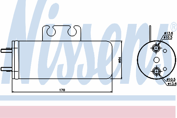 95316 Nissens tanque de recepção do secador de aparelho de ar condicionado