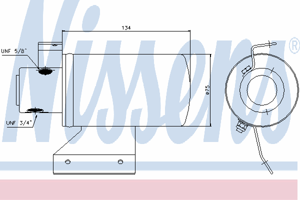 95053 Nissens tanque de recepção do secador de aparelho de ar condicionado