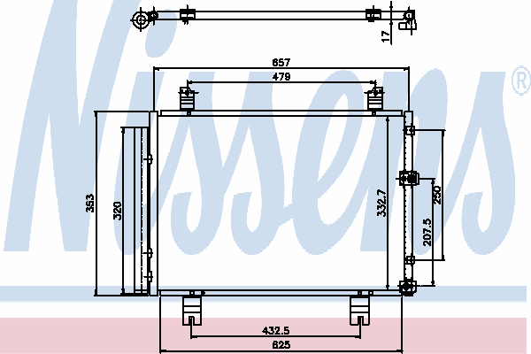 94950 Nissens radiador de aparelho de ar condicionado