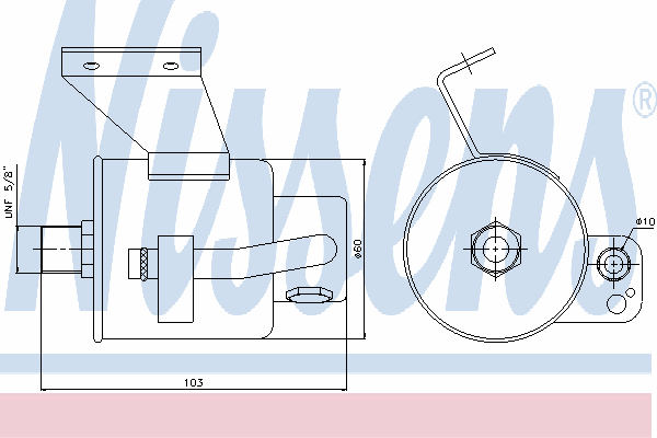 95182 Nissens tanque de recepção do secador de aparelho de ar condicionado