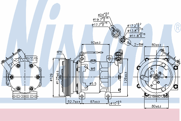 89127 Nissens compressor de aparelho de ar condicionado