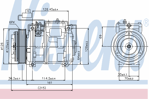 89132 Nissens compressor de aparelho de ar condicionado