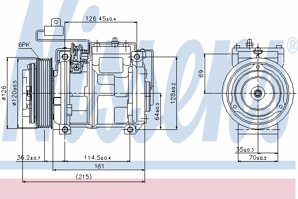 Compressor de aparelho de ar condicionado 89132 Nissens