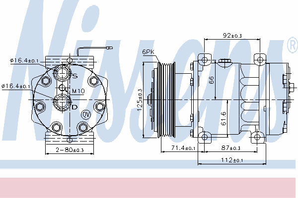 89129 Nissens compressor de aparelho de ar condicionado