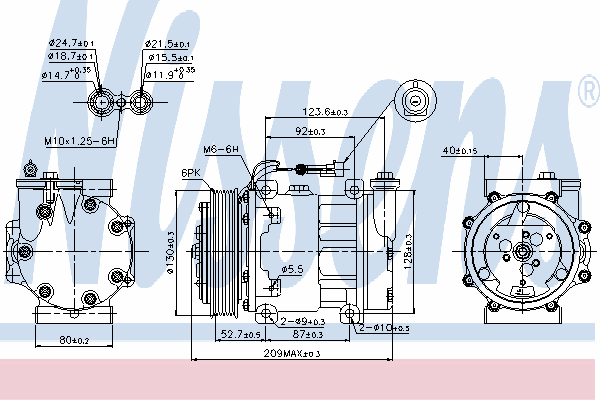 89120 Nissens compressor de aparelho de ar condicionado