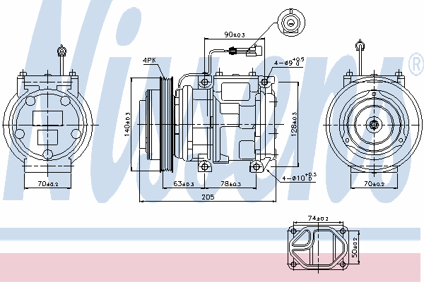 89119 Nissens compressor de aparelho de ar condicionado