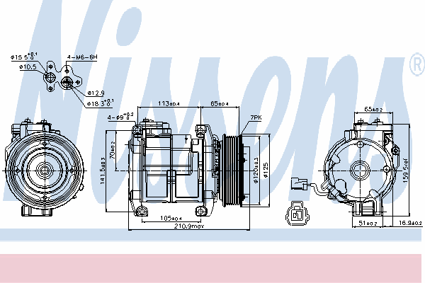 89084 Nissens compressor de aparelho de ar condicionado