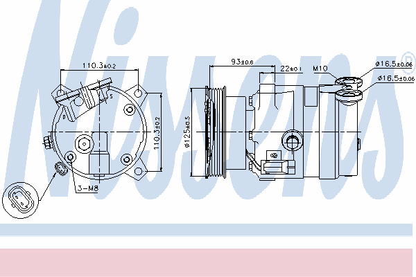 89106 Nissens compressor de aparelho de ar condicionado