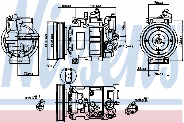 89111 Nissens compressor de aparelho de ar condicionado